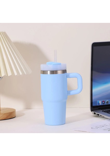 14 Oz Yeni Çift Katmanlı Vakum Otomobil Fincanı Büyük Kapasite 304 Portable Saplı Su Kupası Kapasiteli Paslanmaz Çelik Termal Yalıtım Kupası: 14OZ/RENK: Açık Mavi (Yurt Dışından)