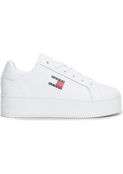 TJW FLATFORM ESS Beyaz Kadın High Sneaker