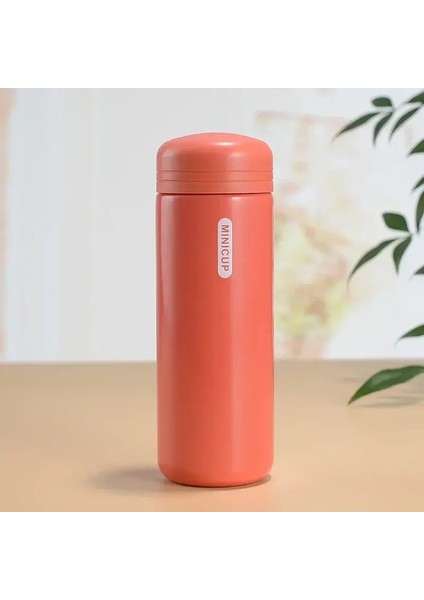 150/200ML Mini Paslanmaz Çelik Termos Kupası Kompakt Taşınabilir Taşınabilir Sızıntı Geçirmez Kırmızı (Yurt Dışından)