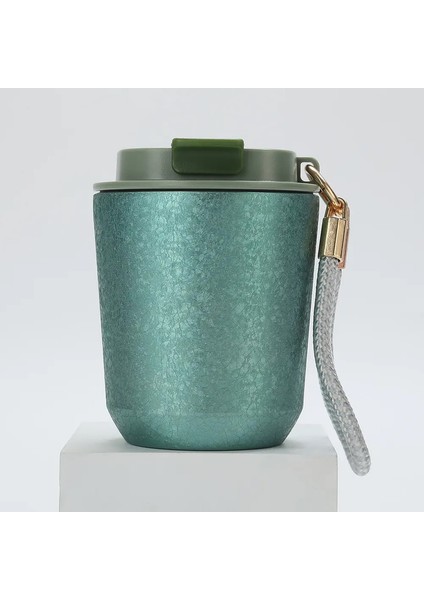 Çift Duvar Titanyum Kaplamalı Termos Kupası Termal Kupa Taşınabilir Mini 280ML Tumbler Yalıtımlı 8 Saat Ti Su Şişesi Vakum Flaskscapacity: 280ML 9oz/renk: Yeşil (Yurt Dışından)