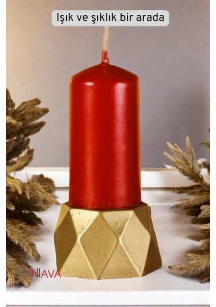 Şamdan Mumluk Dekoratif Mumluk Beyaz Renk Tealight Mumluk Model 35