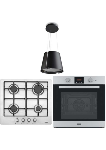 Siyah-Inox Ankastre Set (Faber Beat Bk - Fhnl 604 xs - Fsl 86 H xs)