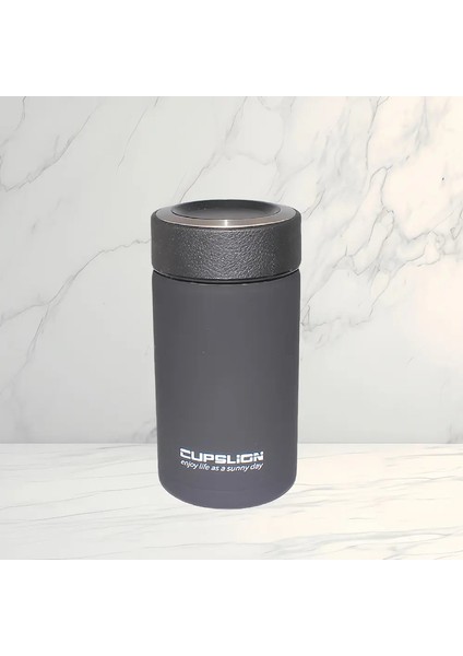 400ML Paslanmaz Çelik Kahve Termos Şişesi Termal Kupa Sızdır Köpek Vakum Şişeler Kahve Kupası Seyahat Taşınabilir Yalıtımlı Şişe Kapasitesi: 400ML/RENK: Gümüş (Yurt Dışından)