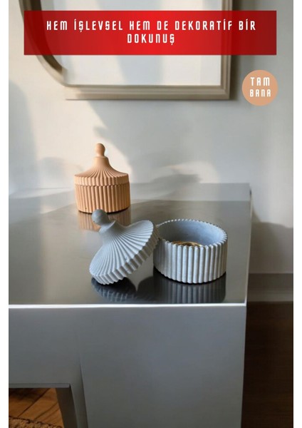 Dekoratif Kutu Set Takı Tabağı Şekerlik Çok Amaçlı Kutu Model 10