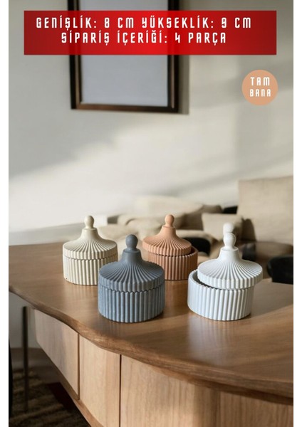 Dekoratif Kutu Set Takı Tabağı Şekerlik Çok Amaçlı Kutu Model 10