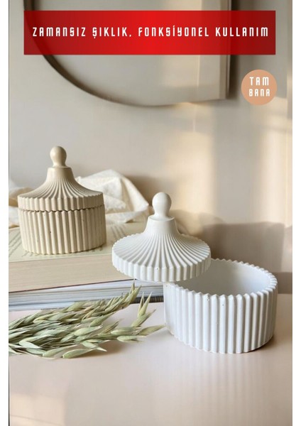 Dekoratif Kutu Set Takı Tabağı Şekerlik Çok Amaçlı Kutu Model 10