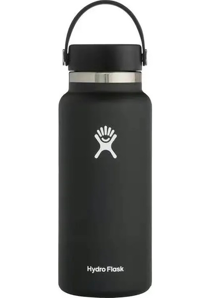 32 Oz 40 Oz Hidro-Fasta Büyük Kapasiteli Paslanmaz Çelik Alan Su Isıtıcısı Açık Dağcılık Çift Katmanlı Yalıtılmış Fincan Su Şişesi Kapasite: 32 Oz/renk: Siyah (Yurt Dışından)
