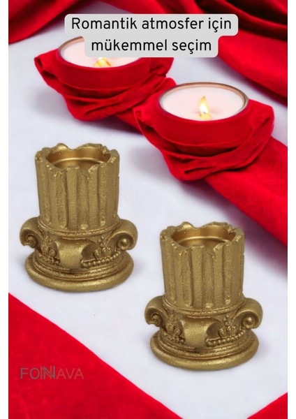 Şamdan Mumluk Dekoratif Mumluk Beyaz Renk Tealight Mumluk Model 39