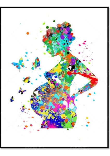 Annelik Baskılar Hamilelik Duvar Sanatı Yazdırılabilir Anne ve Çocuk Oksitosin Aşk Molekülü Bebek Uterus Si (Inç): 20X25CM Çerçeve/renk Yok: 5 (Yurt Dışından)