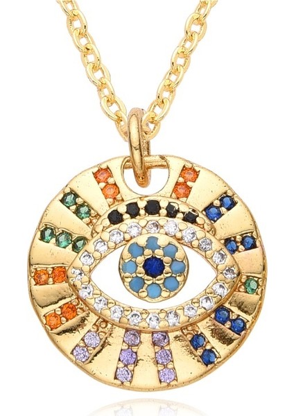 Nazar Boncuğu Yağ Damlası Kolye Mikro-Kakmalı Kolye (Yurt Dışından)