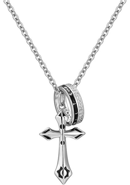 Haç Kolye Punk Tarzı Retro Kolye Üst Düzey Kolye Erkek Köprücük Kemiği Zinciri (Yurt Dışından) modelleri