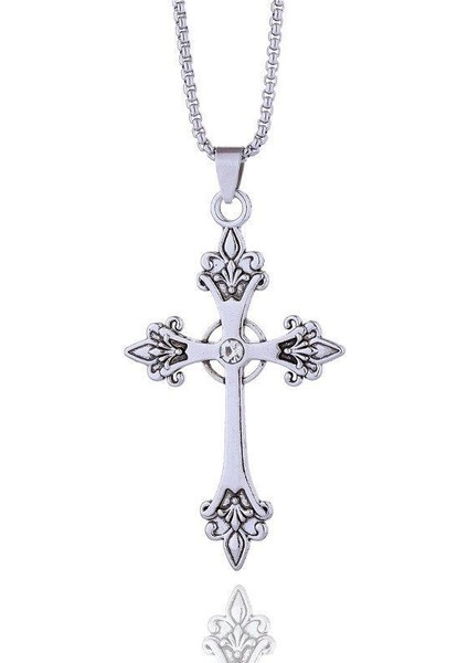 Vintage Elmas Kolye Haç Kolye Haç Kolye (2 Adet) 6.6*4cm (Yurt Dışından)