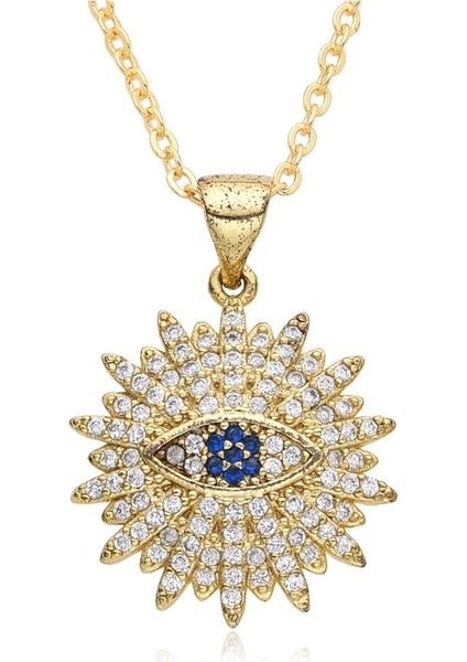 Nazar Boncuğu Yağ Damlası Kolye Mikro-Kakmalı Kolye (Yurt Dışından)