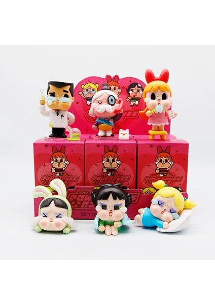 Bubble Mart Crybaby Uçan Kız Polis Serisi Ağlayan Bebek Yeni Süsleme Sevimli Oyuncak El Yapımı Box: Mavi (Yurt Dışından)