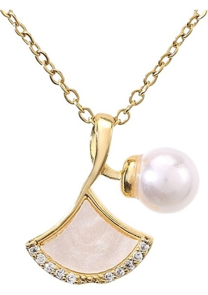 Çok Yönlü Yelpaze Şeklinde Kadın Altın Kolye Zirkonyum Mizaç Çok Yönlü Kolye Kakmalı Inciler (Yurt Dışından) fiyatları