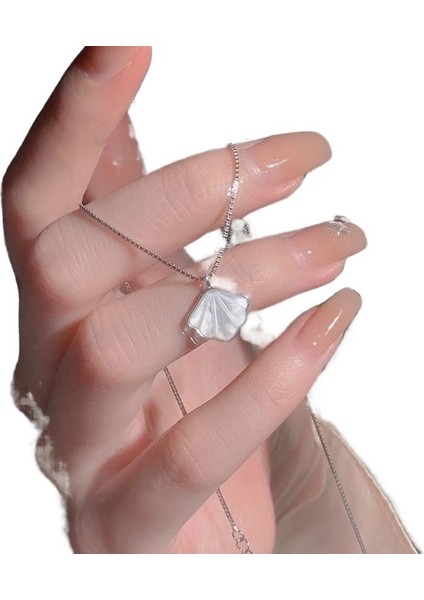 Kadınlar Için Bej Kolye, Üst Düzey, Niş, Sade ve Çok Yönlü, Kız Arkadaşa Sevgililer Günü Hediyesi (Yurt Dışından)