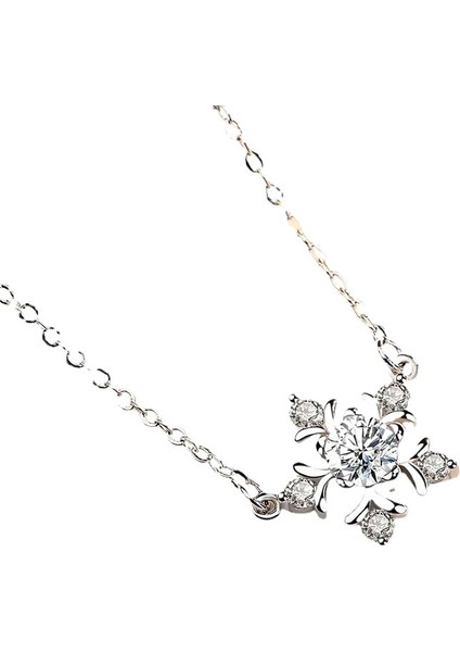 Kar Tanesi Kolye Kadın Moda Köprücük Zinciri Soğuk Stil Mizaç Basit Kolye (Yurt Dışından) fiyatları