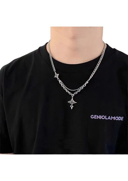 Yeni Siyah Haç Kolye Erkek Niş Kişilik Ekleme Zinciri Kolye Ucu Tatlı Serin Niş Tasarım Köprücük Kemiği Zinciri (Yurt Dışından) fiyatları