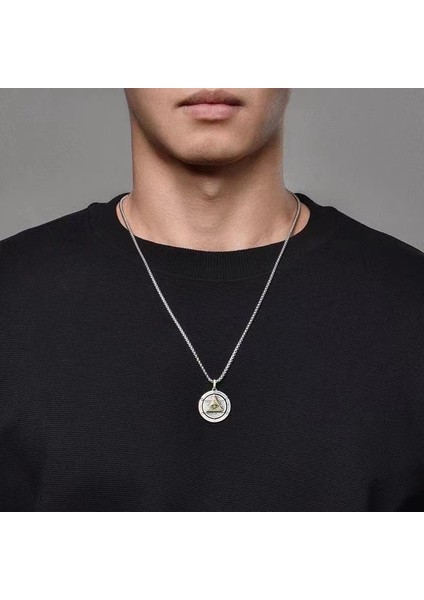 Retro Tanrı'nın Gözü Horus Kolye Erkek Moda Punk Tarzı Döndürülebilir Kişilik Moda Hip-Hop Yaratıcı Kolye (Yurt Dışından) fiyatları