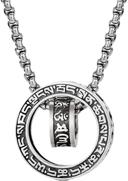 Edebi Gerçek Sözler Çift Yüzük Kolye Erkek Modası Niş Tasarım Çok Yönlü Kişilik Etnik Stil Mücevher (Yurt Dışından)