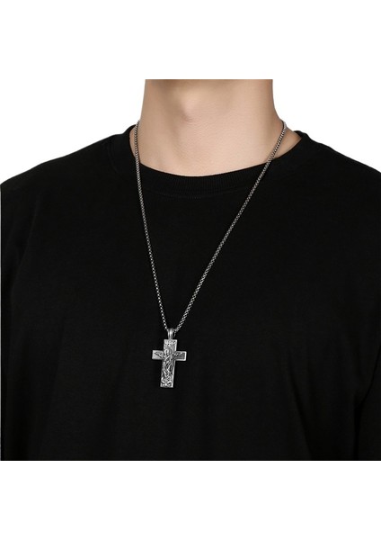 Yazlık Üst Düzey Erkek Moda Aksesuarları Erkek Retro Tarzı Saf Teneke Kolye Çapraz Kolye (Yurt Dışından) fiyatları