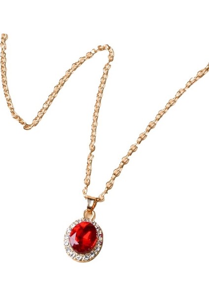 Yeni Sıcak Satış Takı Kişilik Moda Kristal Taş Kolye Yuvarlak Köprücük Kemiği Zinciri Alaşım Kolye Oval (Yurt Dışından)