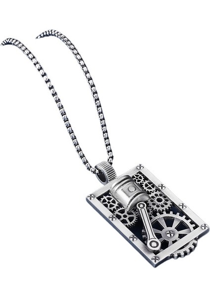 Içi Boş Kare Dişli Piston Cyberpunk Kolye Erkek Hip-Hop Kolye Ins Tarzı (Yurt Dışından) fiyatları