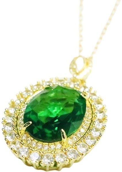 Aiyu Yeşil Cam Kolye Zümrüt Kolye (Yurt Dışından) fiyatları