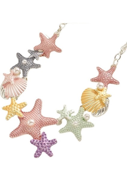 Kadınlar Için Yıldız Kabuklu Uzun Kolye, Tüm Uyumlu Üst Düzey Inci Işlemeli Köprücük Kemiği Kolyesi (Yurt Dışından) fiyatları