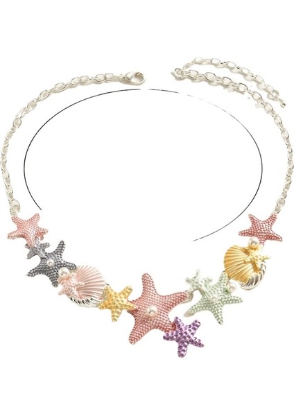 Kadınlar Için Yıldız Kabuklu Uzun Kolye, Tüm Uyumlu Üst Düzey Inci Işlemeli Köprücük Kemiği Kolyesi (Yurt Dışından) modelleri