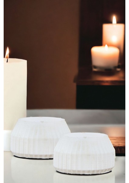 Şamdan Mumluk Dekoratif Mumluk Tealight Mumluk Model 38 Ikili Mumluk fırsatları
