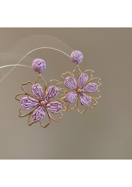 Yeni Gümüş Iğne Çiçek Kolye Küpe Tatil Tarzı Küpe Mori Taze Broş Sınıf Dekoratif Tatlı Küpe (Yurt Dışından)