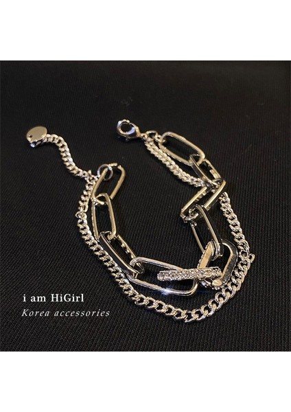 Yeni Zirkonya Çekilebilir Bilezik Hafif Lüks Kıdemli Mizaç Duygusu Bilezik Mücevherat Sınıfı Broş Takı (Yurt Dışından)