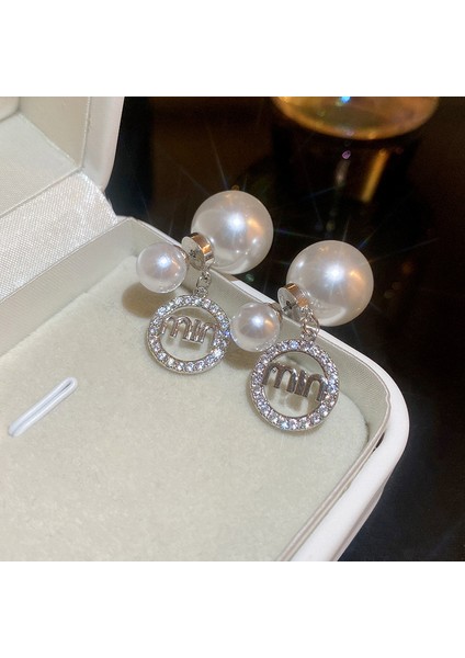 Yeni Fransız Retro Inci Geometrik Küpe Atılı Moda Mizaç Küpe Niş Işık Lüks Broş Takı (Yurt Dışından)