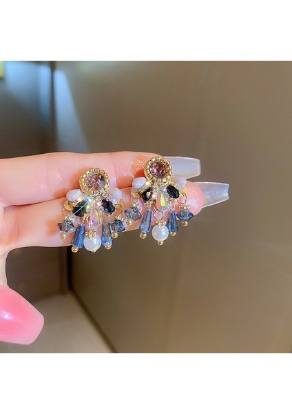 Yeni Fransız Retro Inci Geometrik Küpe Atılı Moda Mizaç Küpe Niş Işık Lüks Broş Takı (Yurt Dışından)