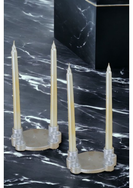 Şamdan Mumluk Dekoratif Mumluk Tealight Mumluk Model 7 Ikili Mumluk fırsatları