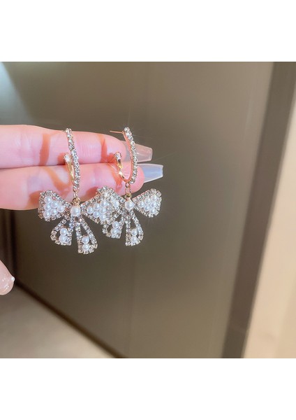 Yeni Fransız Retro Inci Geometrik Küpe Atılı Moda Mizaç Küpe Niş Işık Lüks Broş Takı (Yurt Dışından)