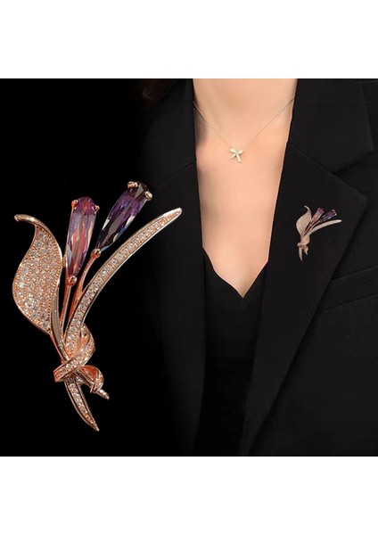 Yeni Broş Parlama Önleyici Kıdemli Işık Duygusu Lüks Tasarım Parlama Önleyici Toka Pimi Korsaj Küçük Broş Korsaj (Yurt Dışından)