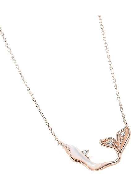 Kadınlar Için Denizkızı Kuyruğu Kolye, Yaratıcı Niş Tasarım, Sedef Köprücük Kemiği Kolyesi, Benimle Yaşayacaksın Kolye Ucu (Yurt Dışından)