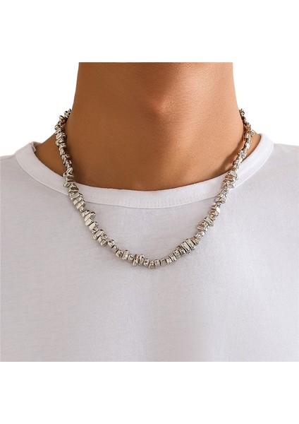 2025 Yeni Stil Niş Kişilik Özel Şekilli Kolye Erkek Modası Yüksek Kaliteli Basit Retro Moda Köprücük Kemiği Zinciri (Yurt Dışından)