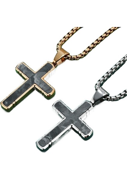 Yeni Klasik Basit Stil Kamuflaj Karbon Fiber Eğimli Çapraz Kolye Moda Trendi Giyim Kolye (Yurt Dışından) fiyatları