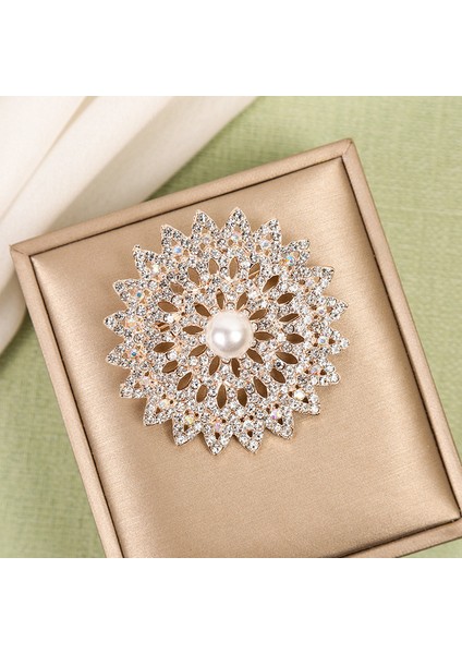 Yeni Moda Broş Zarif Işık Lüks Kişilik Dekoratif Broş Retro Moda Broş Sınıf Mücevher (Yurt Dışından)