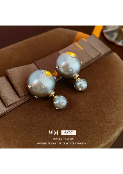 Yeni Fransız Retro Inci Geometrik Küpe Atılı Moda Mizaç Küpe Niş Işık Lüks Broş Takı (Yurt Dışından)