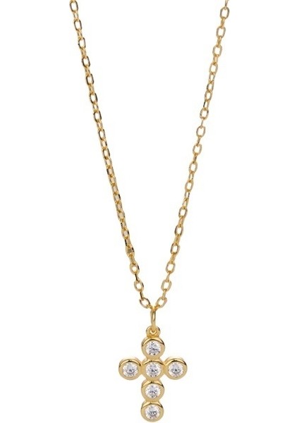 Ayar Gümüş Yaratıcı Moda Çapraz Kolye Işık Lüks Çok Yönlü Mizaç Niş Kolye (Yurt Dışından)