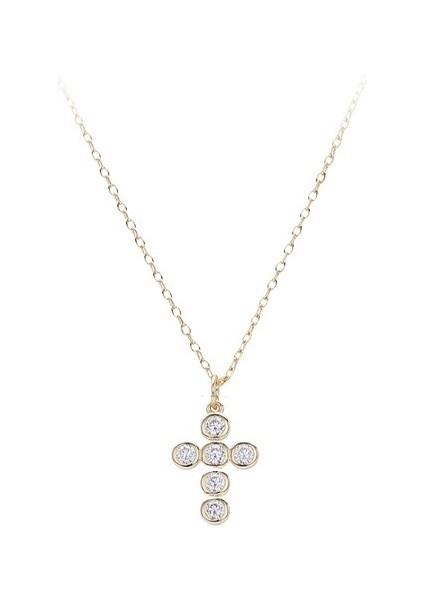 Ayar Gümüş Yaratıcı Moda Çapraz Kolye Işık Lüks Çok Yönlü Mizaç Niş Kolye (Yurt Dışından) modelleri