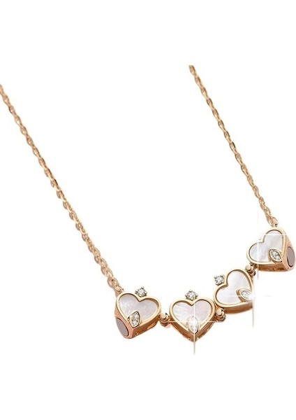 Şanslı Çiçek Mikro Kakmalı Kolye, Tek Parça, Iki Kez Takılabilen Kolye, Niş Tasarım, Üst Düzey Köprücük Kemiği Zincir Kolye Ucu (Yurt Dışından) fiyatları