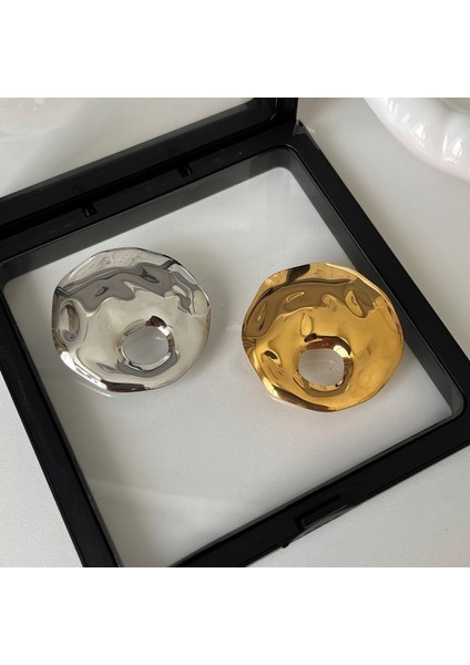 Yeni Bilezik Broş Küpe Gümüş Iğne Yağ Damlası Çiçekler Geometrik Küpe Fransız Retro Moda Mizaç Takı Broş Bilezik (Yurt Dışından)