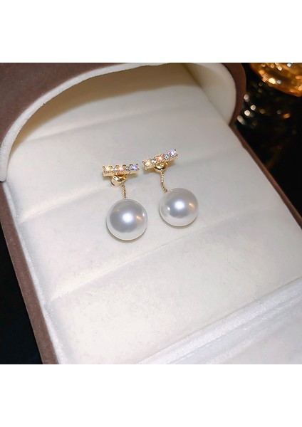 Yeni Fransız Retro Inci Geometrik Küpe Atılı Moda Mizaç Küpe Niş Işık Lüks Broş Takı (Yurt Dışından)