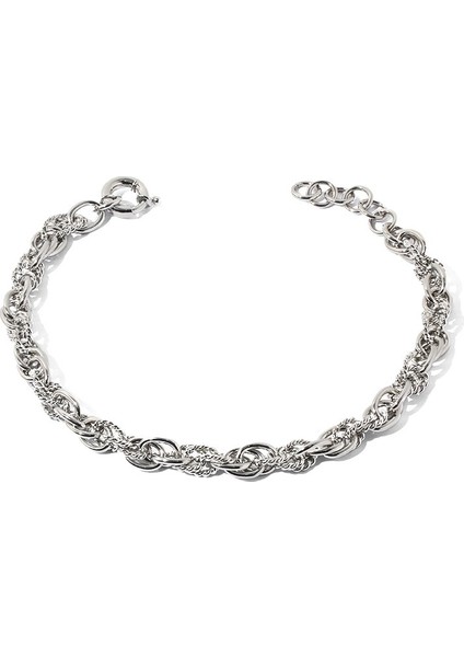 Gümüş Ağır Abartılı Kolye Kadın Niş Retro Yüksek Kaliteli Metal Kalın Zincir Gümüş Kolye Köprücük Kemiği Zinciri (Yurt Dışından)