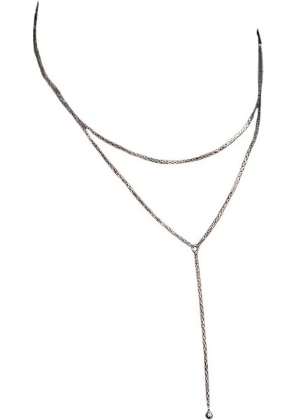 Çift Katmanlı Püskül Gümüş Kolye Hafif Lüks Niş Tasarım Üst Düzey Mizaç Köprücük Kemiği Kolye Yaz Kadın (Yurt Dışından)